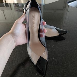 Scutz clear heels